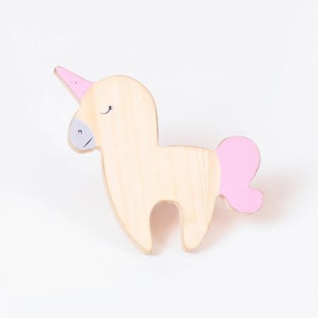Handcrafted Pine Wood Unicorn Knob